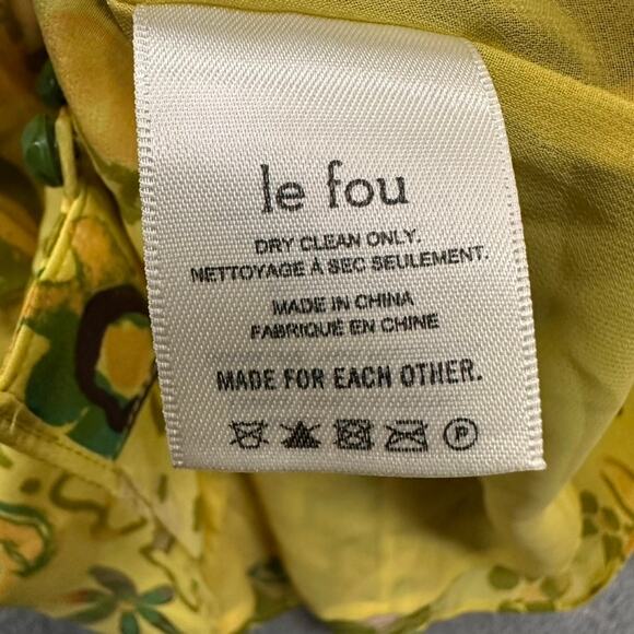 Le Fou Wilfred Women's Size 6 Tango Mini Dress in Firefly Pixie Print 100% Silk - Picture 8 of 12